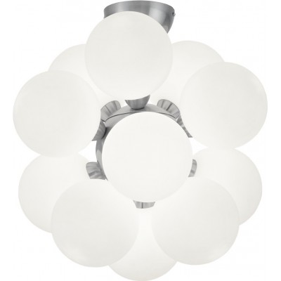 145,95 € Kostenloser Versand | Deckenlampe Trio Alicia Sphärisch Gestalten Ø 45 cm. Wohnzimmer und schlafzimmer. Modern Stil. Metall. Matt nickel Farbe