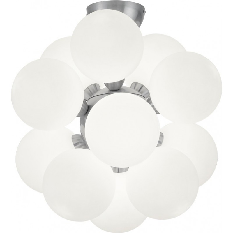 145,95 € Free Shipping | Ceiling lamp Trio Alicia Spherical Shape Ø 45 cm. Living room and bedroom. Modern Style. Metal casting. Matt nickel Color