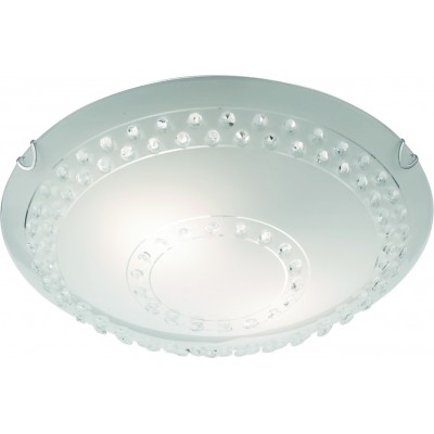 28,95 € Envio grátis | Luz de teto interna Trio Christobal Forma Esférica Ø 40 cm. Sala de estar e quarto. Estilo moderno. Metais. Cor branco