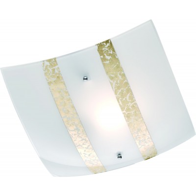 Indoor ceiling light Trio Nikosia 30×30 cm. Living room and bedroom. Modern Style. Glass. Golden Color