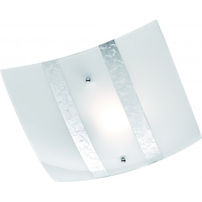 29,95 € Free Shipping | Hanging lamp Trio Nikosia 30×30 cm. Living room and bedroom. Modern Style. Glass. Silver Color