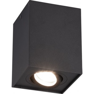 室内射灯 Trio Biscuit 13×10 cm. 定向光 客厅 和 卧室. 现代的 风格. 金属. 黑色的 颜色