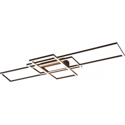 Deckenlampe Trio Irvine 60W 105×42 cm. Dimmbare mehrfarbige RGBW-LED. Fernbedienung. Decken und Wandmontage Wohnzimmer und schlafzimmer. Modern Stil. Metall. Anthrazit Farbe