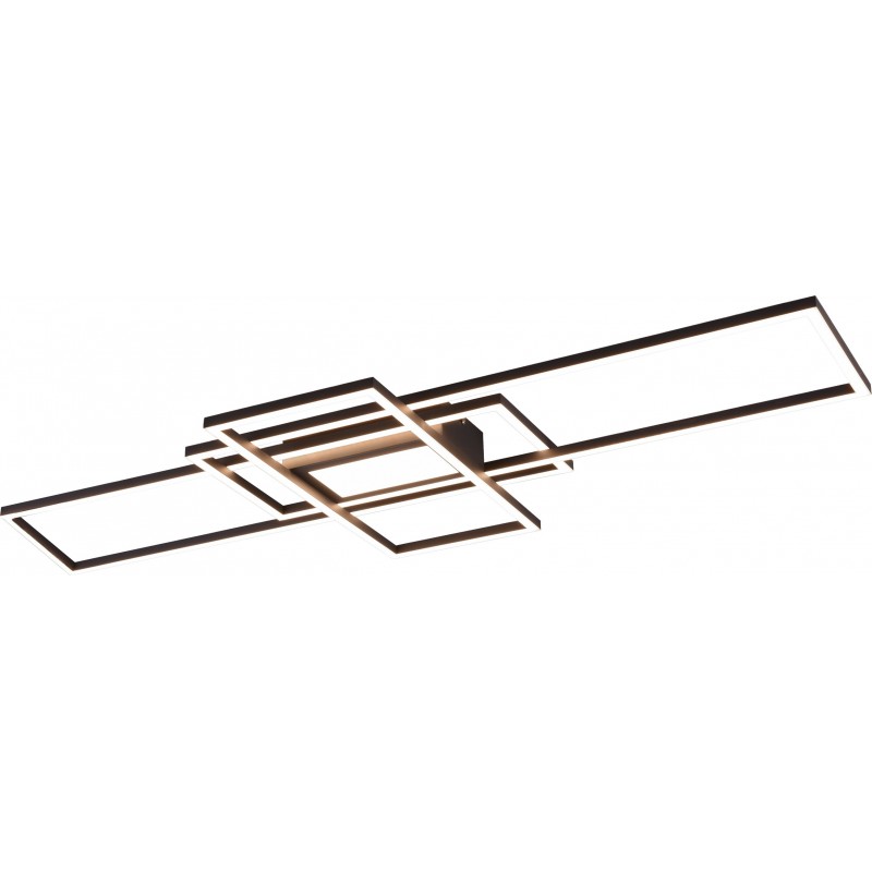 229,95 € 送料無料 | シーリングランプ Trio Irvine 60W 105×42 cm. 調光可能なマルチカラーRGBWLED。 リモコン。 天井と壁への取り付け リビングルーム そして ベッドルーム. モダン スタイル. 金属. 無煙炭 カラー