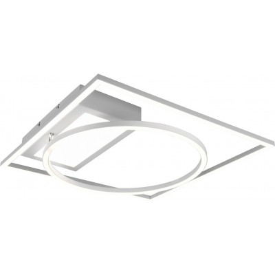 133,95 € Free Shipping | Ceiling lamp Trio Downey 33W Square Shape 87×65 cm. Integrated multicolor RGBW LED. Directional light. Remote control Living room and bedroom. Modern Style. Metal casting. White Color