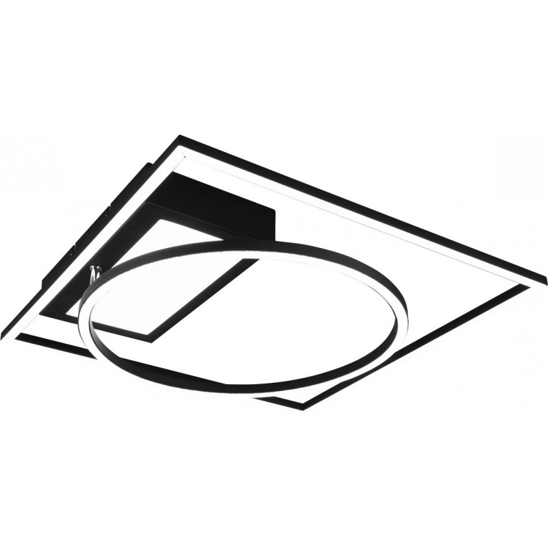 133,95 € 送料無料 | シーリングランプ Trio Downey 33W 平方 形状 87×65 cm. 統合されたマルチカラーRGBWLED。 指向性ライト。 リモコン リビングルーム そして ベッドルーム. モダン スタイル. 金属. ブラック カラー
