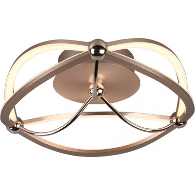 241,95 € Free Shipping | Ceiling lamp Trio Charivari 20W 3000K Warm light. Ø 41 cm. Integrated LED Living room and bedroom. Modern Style. Metal casting. Copper Color