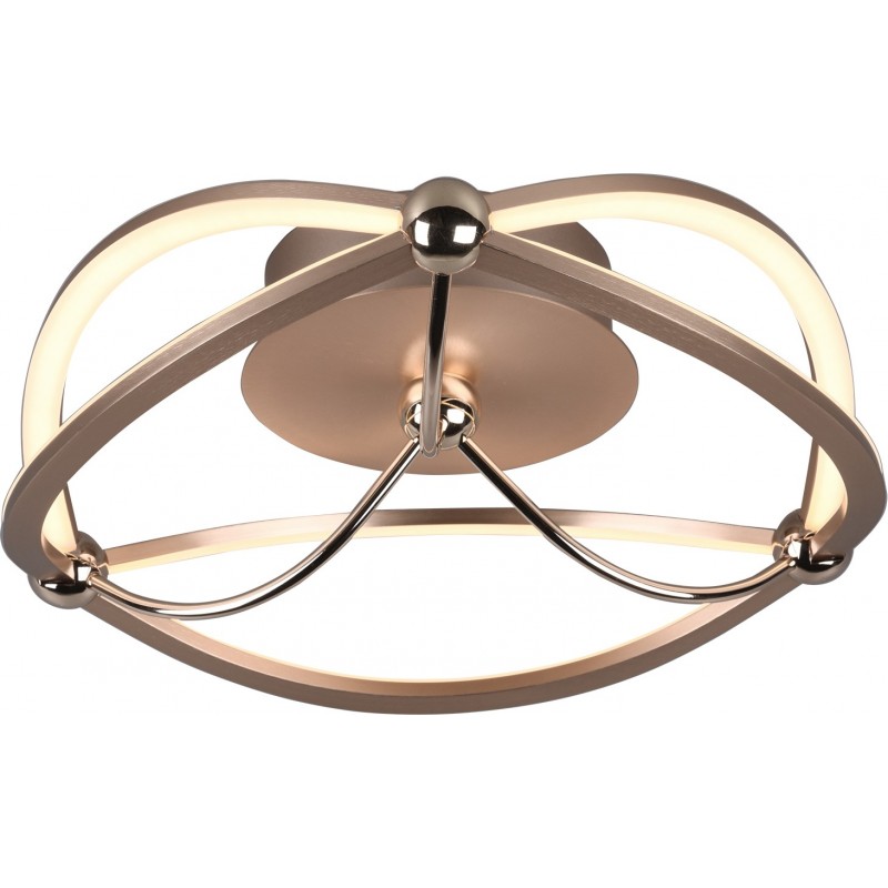 226,95 € Free Shipping | Hanging lamp Trio Charivari 20W 3000K Warm light. Ø 41 cm. Integrated LED Living room and bedroom. Modern Style. Metal casting. Copper Color