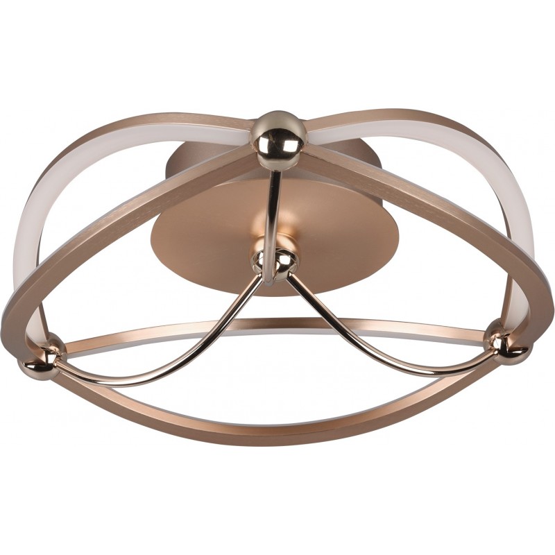 226,95 € Free Shipping | Hanging lamp Trio Charivari 20W 3000K Warm light. Ø 41 cm. Integrated LED Living room and bedroom. Modern Style. Metal casting. Copper Color