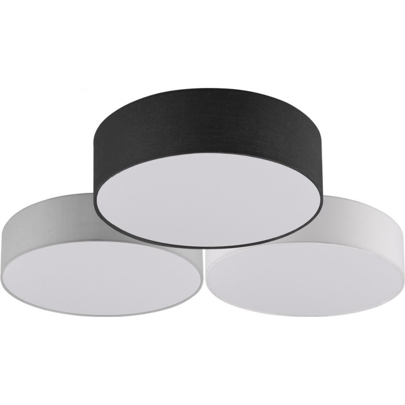 181,95 € Free Shipping | Ceiling lamp Trio Lugano 38W 3000K Warm light. Round Shape Ø 64 cm. Integrated LED Living room and bedroom. Modern Style. Metal casting. White Color