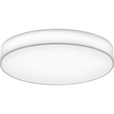 Ceiling lamp Trio Lugano 60W Round Shape Ø 75 cm. Dimmable multicolor RGBW LED. Remote control Living room and bedroom. Modern Style. Plastic and Polycarbonate. White Color