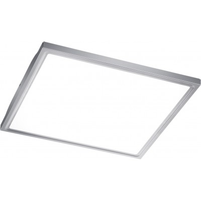 Plafón de interior Trio Future 18W 3500K Luz neutra. Forma Cuadrada 40×40 cm. LED integrado Cocina, baño y oficina. Estilo moderno. Acero. Color níquel mate