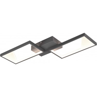 Ceiling lamp Trio Cafu 14W 3000K Warm light. 53×28 cm. Integrated LED. Ceiling and wall mounting Living room and bedroom. Modern Style. Metal casting. Anthracite Color
