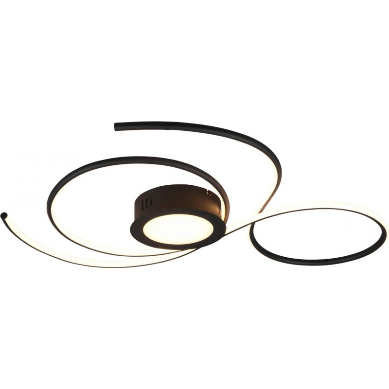 209,95 € Kostenloser Versand | Deckenlampe Trio Jive 48W 80×73 cm. Dimmbare mehrfarbige RGBW-LED. Fernbedienung Wohnzimmer und schlafzimmer. Modern Stil. Metall. Schwarz Farbe