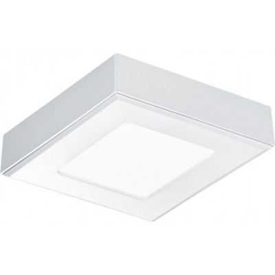 Indoor ceiling light Trio Rhea 6W 3000K Warm light. Square Shape 12×12 cm. Integrated LED Living room and bedroom. Modern Style. Plastic and Polycarbonate. White Color