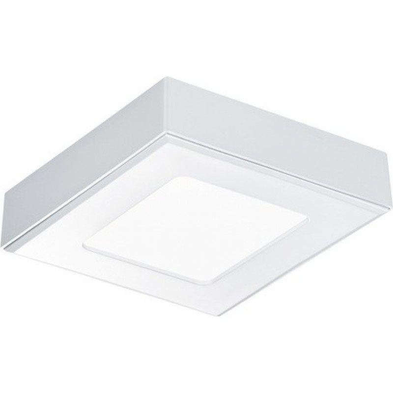 7,95 € Free Shipping | Indoor ceiling light Trio Rhea 6W 3000K Warm light. Square Shape 12×12 cm. Integrated LED Living room and bedroom. Modern Style. Plastic and Polycarbonate. White Color