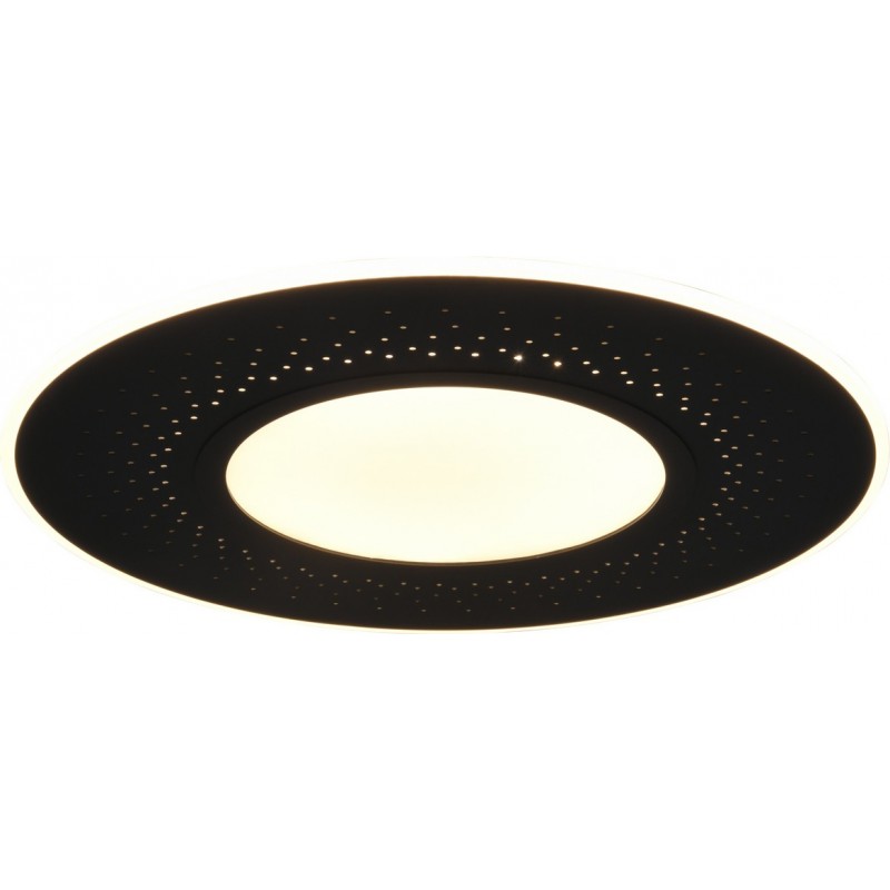 361,95 € Free Shipping | Indoor ceiling light Trio Verus 70W Round Shape 71×6 cm. Dimmable multicolor RGBW LED. Remote control Living room and bedroom. Modern Style. Metal casting. Black Color
