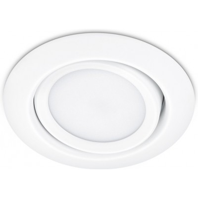 8,95 € Envoi gratuit | Éclairage encastré Trio Rila 5W 3000K Lumière chaude. Ø 8 cm. LED dimmable. Lumière directionnelle Métal. Couleur blanc