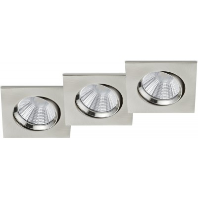 64,95 € Free Shipping | Recessed lighting Trio Pamir 5.5W 3000K Warm light. 9×9 cm. Dimmable LED. Directional light Living room and bedroom. Modern Style. Metal casting. Matt nickel Color