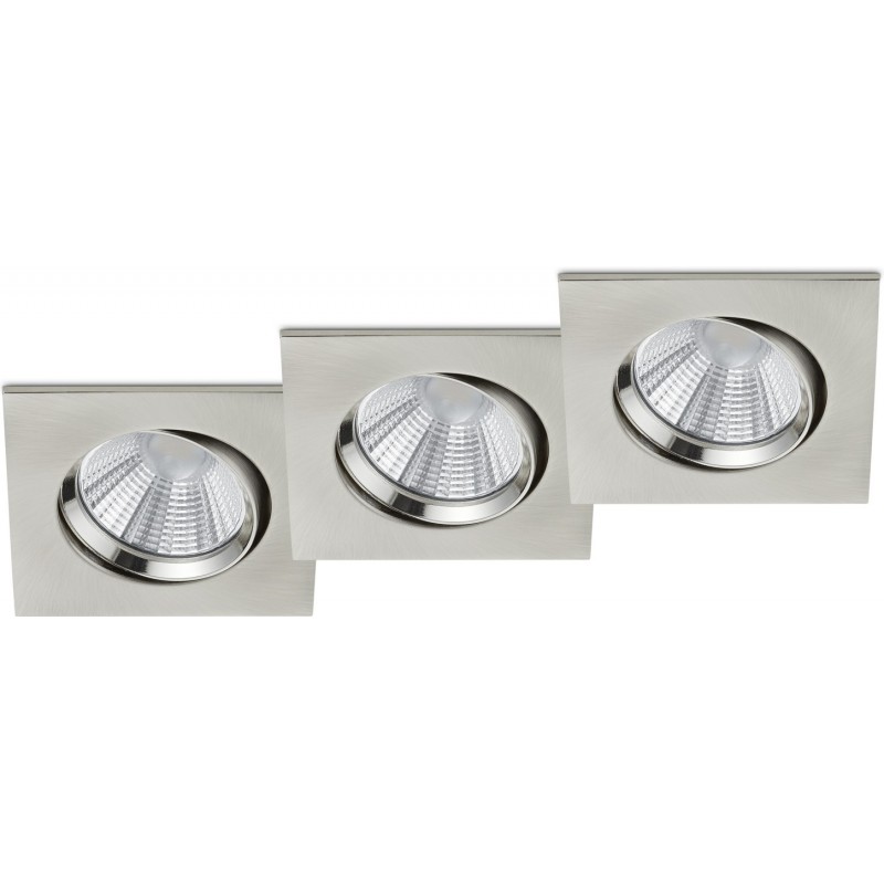 64,95 € Free Shipping | Recessed lighting Trio Pamir 5.5W 3000K Warm light. 9×9 cm. Dimmable LED. Directional light Living room and bedroom. Modern Style. Metal casting. Matt nickel Color