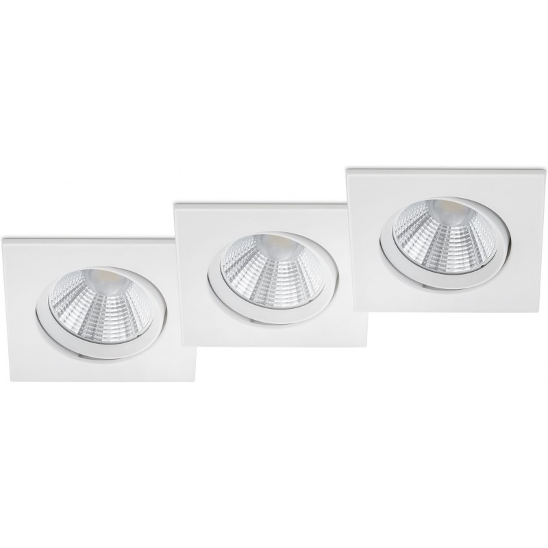 61,95 € Free Shipping | Recessed lighting Trio Pamir 5.5W 3000K Warm light. 9×9 cm. Dimmable LED. Directional light Living room and bedroom. Modern Style. Metal casting. White Color
