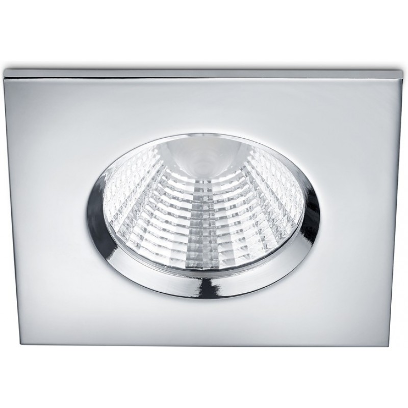 23,95 € Free Shipping | Recessed lighting Trio Zagros 5.5W 3000K Warm light. 9×9 cm. Integrated LED Living room and bedroom. Modern Style. Metal casting. Plated chrome Color