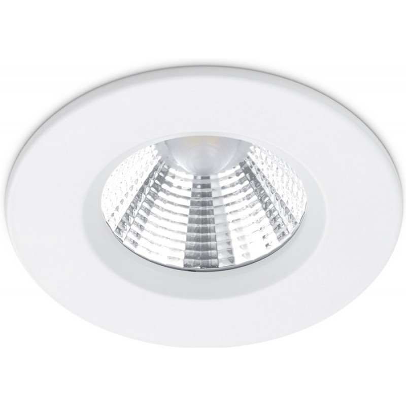 18,95 € Free Shipping | Recessed lighting Trio Zagros 5.5W 3000K Warm light. Ø 8 cm. Integrated LED Living room and bedroom. Modern Style. Metal casting. White Color