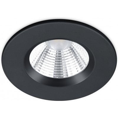 18,95 € Free Shipping | Recessed lighting Trio Zagros 5.5W 3000K Warm light. Ø 8 cm. Integrated LED Living room and bedroom. Modern Style. Metal casting. Black Color