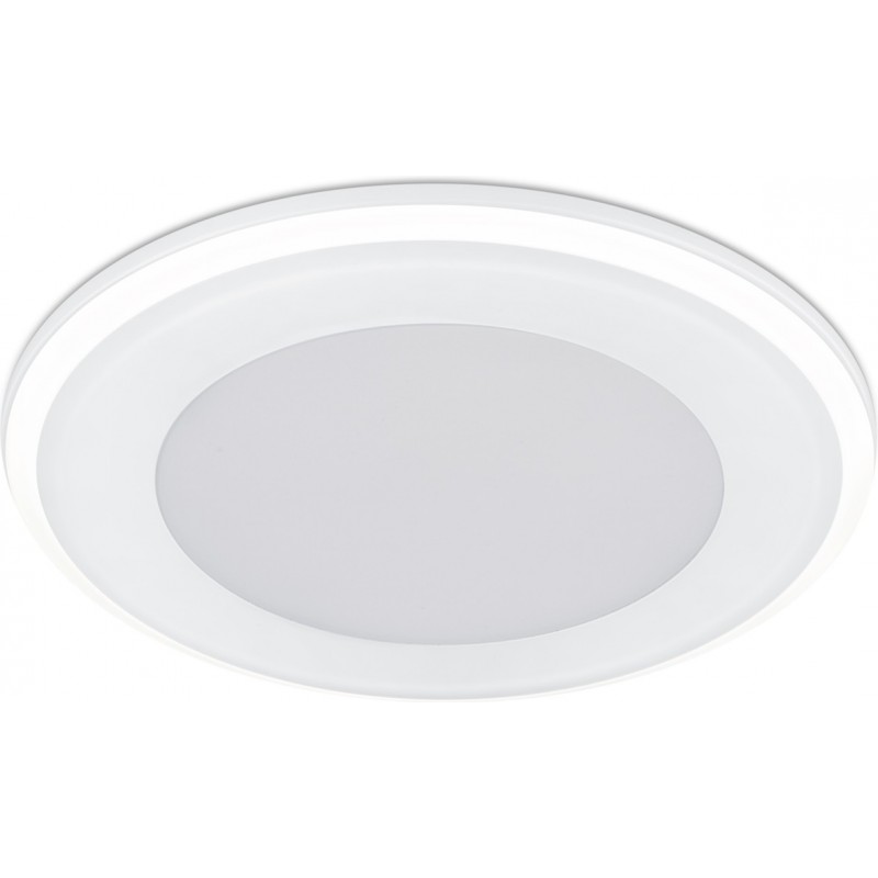 19,95 € Free Shipping | Recessed lighting Trio Aura 10W 3000K Warm light. Ø 15 cm. Integrated LED Living room and bedroom. Modern Style. Plastic and polycarbonate. White Color