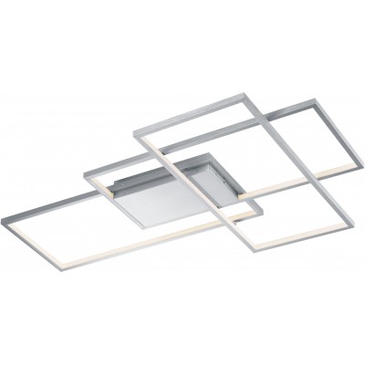 419,95 € Kostenloser Versand | Deckenlampe Trio Thiago 40W 114×75 cm. Dimmbare mehrfarbige RGBW-LED. Fernbedienung. WiZ-kompatibel. Decken und Wandmontage Metall. Matt nickel Farbe