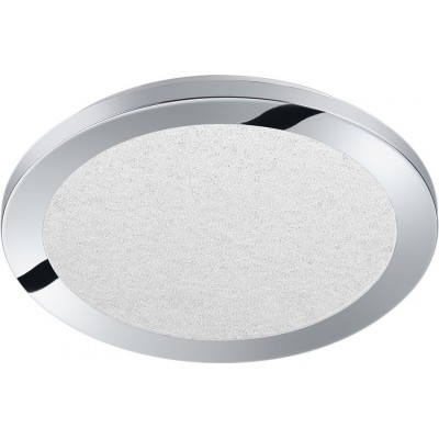 42,95 € Free Shipping | Indoor ceiling light Trio Cesar 15W 3000K Warm light. Ø 26 cm. Replaceable LED. Ceiling and wall mounting Living room and bedroom. Modern Style. Plastic and polycarbonate. Plated chrome Color