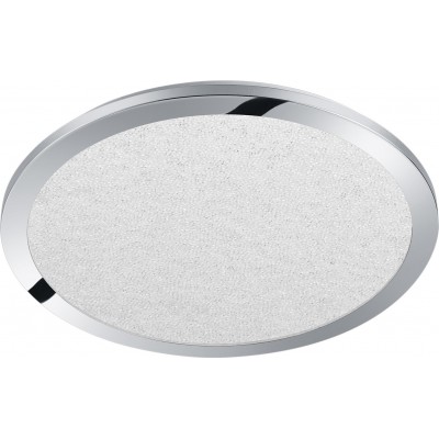 97,95 € Free Shipping | Indoor ceiling light Trio Cesar 24W 3000K Warm light. Round Shape Ø 40 cm. Integrated LED Living room and bedroom. Modern Style. Plastic and Polycarbonate. Plated chrome Color