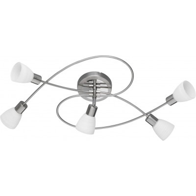 Lampadario Trio Carico 3W 3000K Luce calda. 73×35 cm. LED sostituibile Soggiorno e camera da letto. Stile moderno. Metallo. Colore nichel opaco