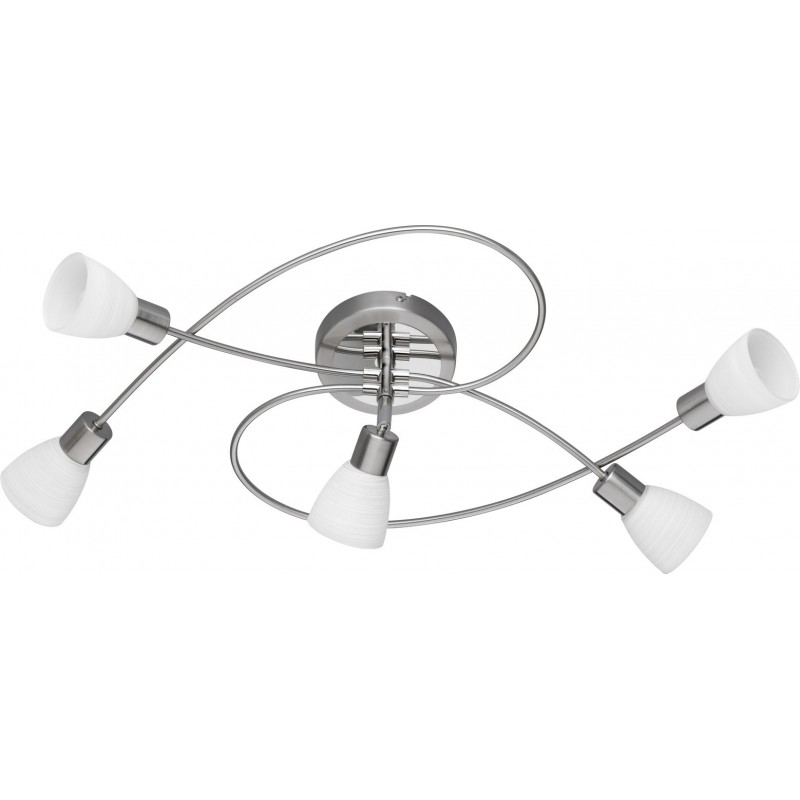 81,95 € Free Shipping | Chandelier Trio Carico 3W 3000K Warm light. 73×35 cm. Replaceable LED Living room and bedroom. Modern Style. Metal casting. Matt nickel Color