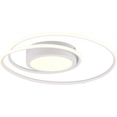 205,95 € Kostenloser Versand | Deckenlampe Trio Yava 56W Ø 60 cm. Dimmbare mehrfarbige RGBW-LED. Fernbedienung Wohnzimmer und schlafzimmer. Modern Stil. Metall. Weiß Farbe