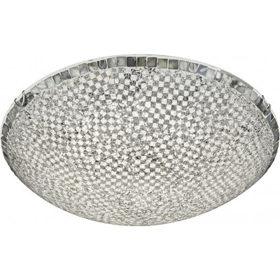 Innendeckenleuchte Trio Mosaique 30W 3000K Warmes Licht. Ø 50 cm. Integrierte LED Wohnzimmer und schlafzimmer. Modern Stil. Glas. Silber Farbe