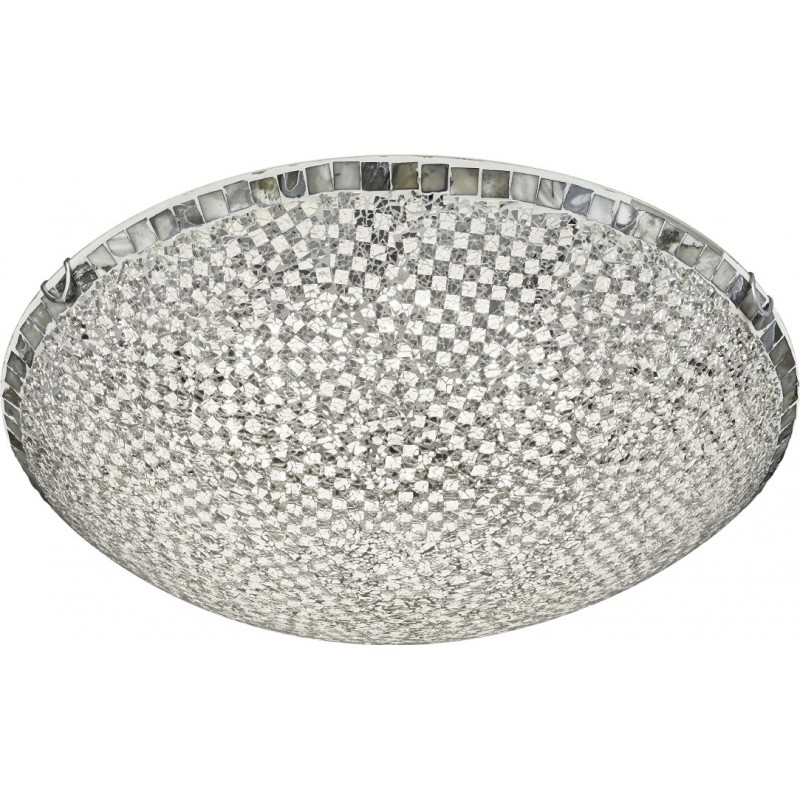 66,95 € Envío gratis | Plafón de interior Trio Mosaique 30W 3000K Luz cálida. Ø 50 cm. LED integrado Salón y dormitorio. Estilo moderno. Vidrio. Color plata