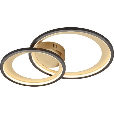 173,95 € Envio grátis | Luz de teto interna Trio Granada 29W 3000K Luz quente. 59×43 cm. LED integrado Sala de estar e quarto. Estilo moderno. Fundição de metais. Cor preto