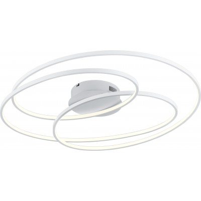 235,95 € Free Shipping | Indoor ceiling light Trio Gale 50W 3000K Warm light. 80×65 cm. Integrated LED Living room and bedroom. Modern Style. Metal casting. White Color