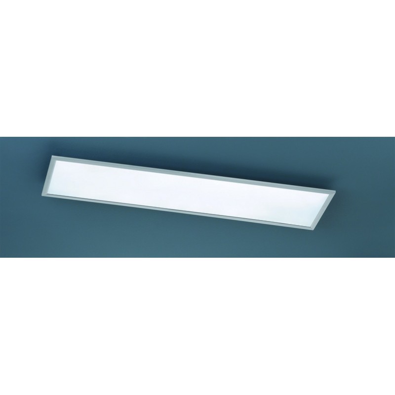 139,95 € Free Shipping | Indoor ceiling light Trio Phoenix 30W 3000K Warm light. 120×30 cm. Integrated LED. Ceiling and wall mounting Living room and bedroom. Modern Style. Metal casting. Matt nickel Color