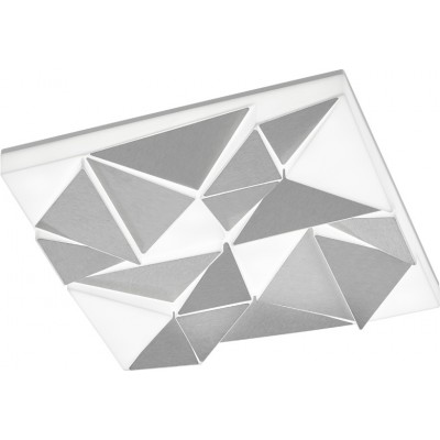 Deckenlampe Trio Trinity 24W 40×40 cm. Weiße LED mit einstellbarer Farbtemperatur. Decken und Wandmontage Wohnzimmer und schlafzimmer. Modern Stil. Plastik und Polycarbonat. Aluminium Farbe