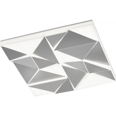 シーリングランプ Trio Trinity 45W 60×60 cm. 調光可能なマルチカラーRGBWLED。 リモコン。 天井と壁への取り付け リビングルーム そして ベッドルーム. モダン スタイル. プラスチック そして ポリカーボネート. アルミニウム カラー