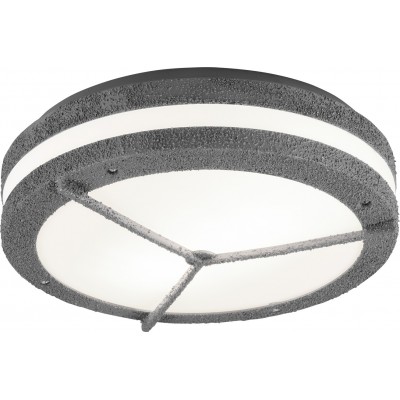 31,95 € Spedizione Gratuita | Lampada da esterno Trio Murray Ø 30 cm. Lampada da soffitto e applique. Montaggio a soffitto e parete Terrazza e giardino. Stile vintage. Plastica e Policarbonato. Colore grigio