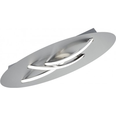 Ceiling lamp Trio Dolphin 3.7W 3000K Warm light. 55×18 cm. Integrated LED. Ceiling and wall mounting Living room and bedroom. Modern Style. Metal casting. Matt nickel Color