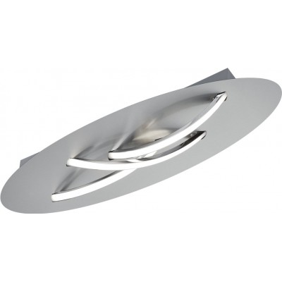 Indoor ceiling light Trio Dolphin 3.7W 3000K Warm light. 55×18 cm. Integrated LED. Ceiling and wall mounting Living room and bedroom. Modern Style. Metal casting. Matt nickel Color