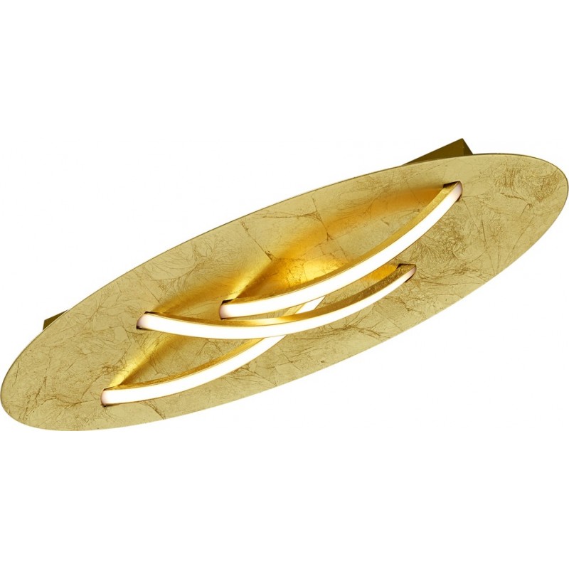 59,95 € Free Shipping | Ceiling lamp Trio Dolphin 3.7W 3000K Warm light. 55×18 cm. Integrated LED. Ceiling and wall mounting Living room and bedroom. Modern Style. Metal casting. Golden Color