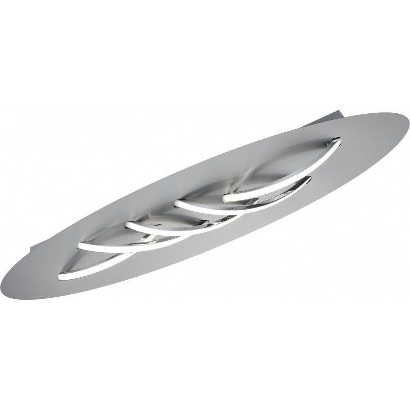 86,95 € Free Shipping | Indoor ceiling light Trio Dolphin 3.7W 3000K Warm light. 85×20 cm. Integrated LED Living room and bedroom. Modern Style. Metal casting. Matt nickel Color