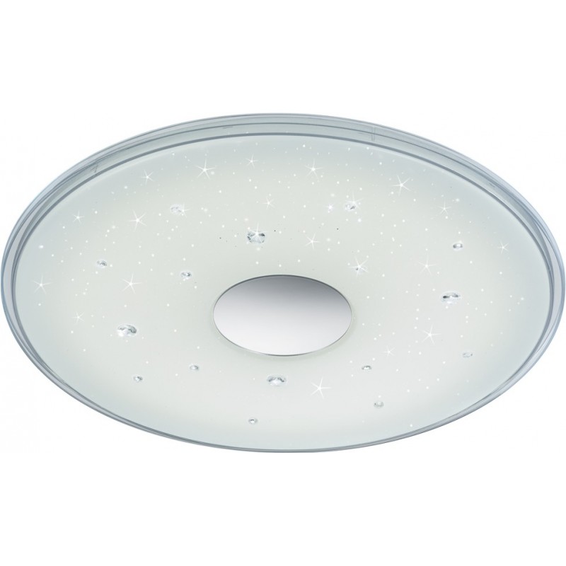 69,95 € Free Shipping | Indoor ceiling light Trio Seiko 21.5W Ø 42 cm. Star effect. Dimmable multicolor RGBW LED. Remote control. Ceiling and wall mounting Living room, kitchen and bedroom. Modern Style. Plastic and polycarbonate. White Color