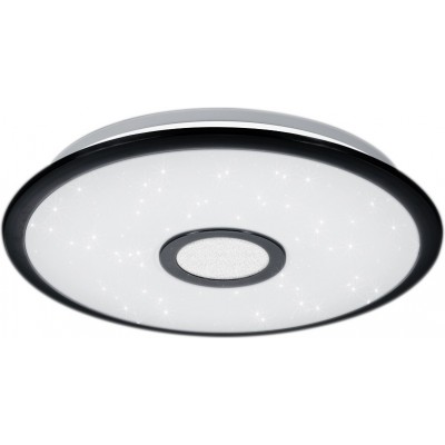 96,95 € Free Shipping | Indoor ceiling light Trio Okinawa 18W Ø 42 cm. Star effect. Dimmable multicolor RGBW LED. Remote control. Ceiling and wall mounting Living room and bedroom. Modern Style. Plastic and polycarbonate. Black Color