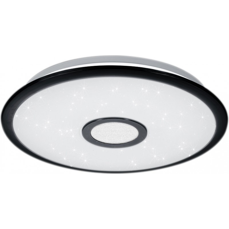 89,95 € Free Shipping | Indoor ceiling light Trio Okinawa 18W Ø 42 cm. Star effect. Dimmable multicolor RGBW LED. Remote control. Ceiling and wall mounting Living room and bedroom. Modern Style. Plastic and polycarbonate. Black Color